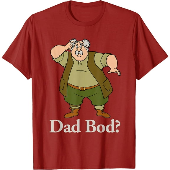 Beauty and the Beast Maurice Dad Bod DTG Print Unisex T-Shirt