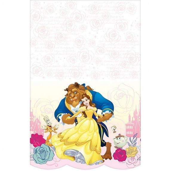 Beauty and the Beast Plastic Table Cover, 54" x 96"
