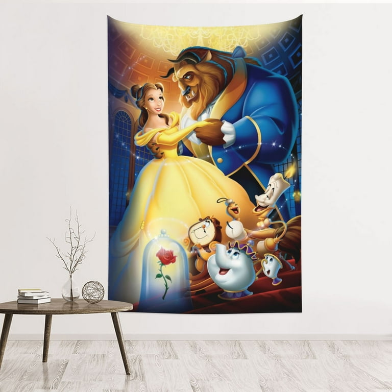 Beauty and the Beast Tapestry for Men Boys Bedroom Living Room Dorm Wall Decor Walmart
