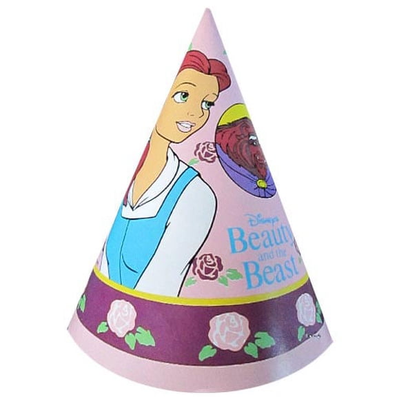 Beauty and the Beast Vintage 1991 'Roses' Cone Hats (8ct)