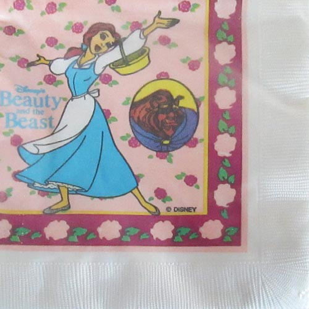 Beauty and the Beast Vintage 1991 'Roses' Small Napkins (16ct