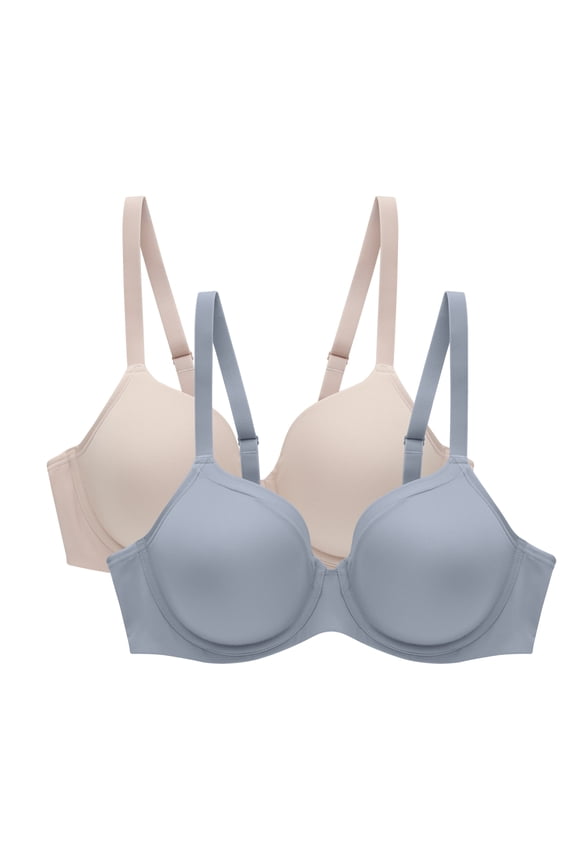 Beauty by Bali Underwire T-Shirt Bra, 2-Pack