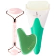 thumbnail image 1 of Beauty by Earth 3-Tool Gift Set - Rose Quartz Roller, Jade Gua Sha and Ice Roller, 1 of 5