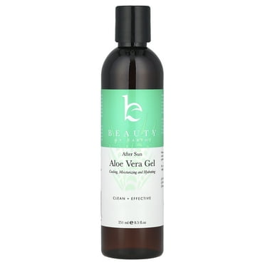Beauty by Earth Aloe Vera Gel - Made with Organic Aloe Vera, After Sun Lotion, Sunburn Relief, Aloe Gel is Best for Face, Hair (1 Pack)