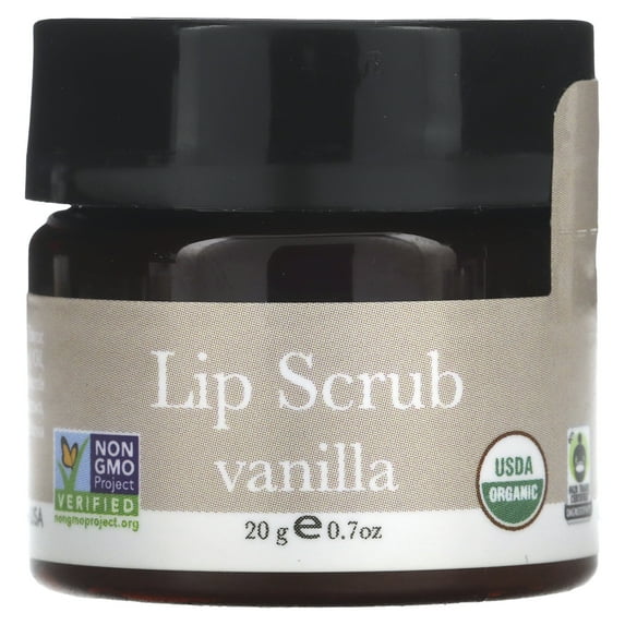 Beauty by Earth Organic Sugar Lip Scrub Vanilla Flavored - Lip Exfoliator & Moisturizer for Chapped Lips Treatment, Repair for Lush Soft Lips