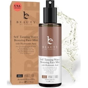 Beauty by Earth Self Tanning Face Mist - USA Made with Natural and Organic Ingredients Self Tanner Spray Tan for a Natural Looking Tan, 2.7 fl. oz