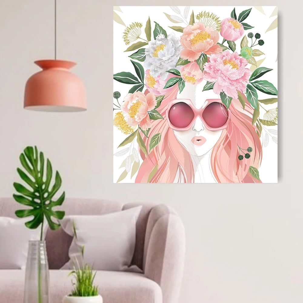 Beauty from Within Flowerhead -14"x14" Canvas Artwork 30 x 30
