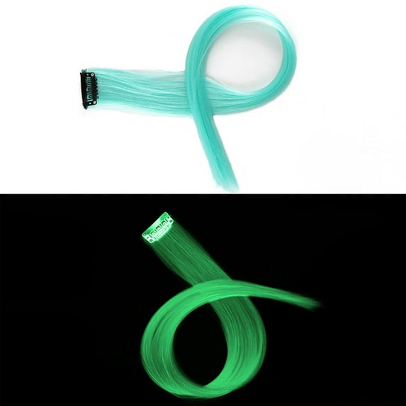 Beauty of Blekii Luminous Wigs Single Style Seamless Hair Extensions Luminous Wigs Curly Wavy Synthetic