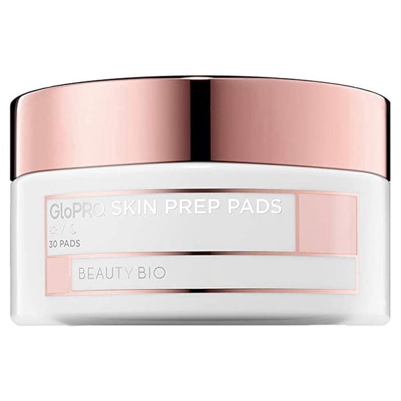 BeautyBio GloPRO Prep Pads Clarifying Skin Cleansing Wipes and SteriGLO Peptide, 30 count