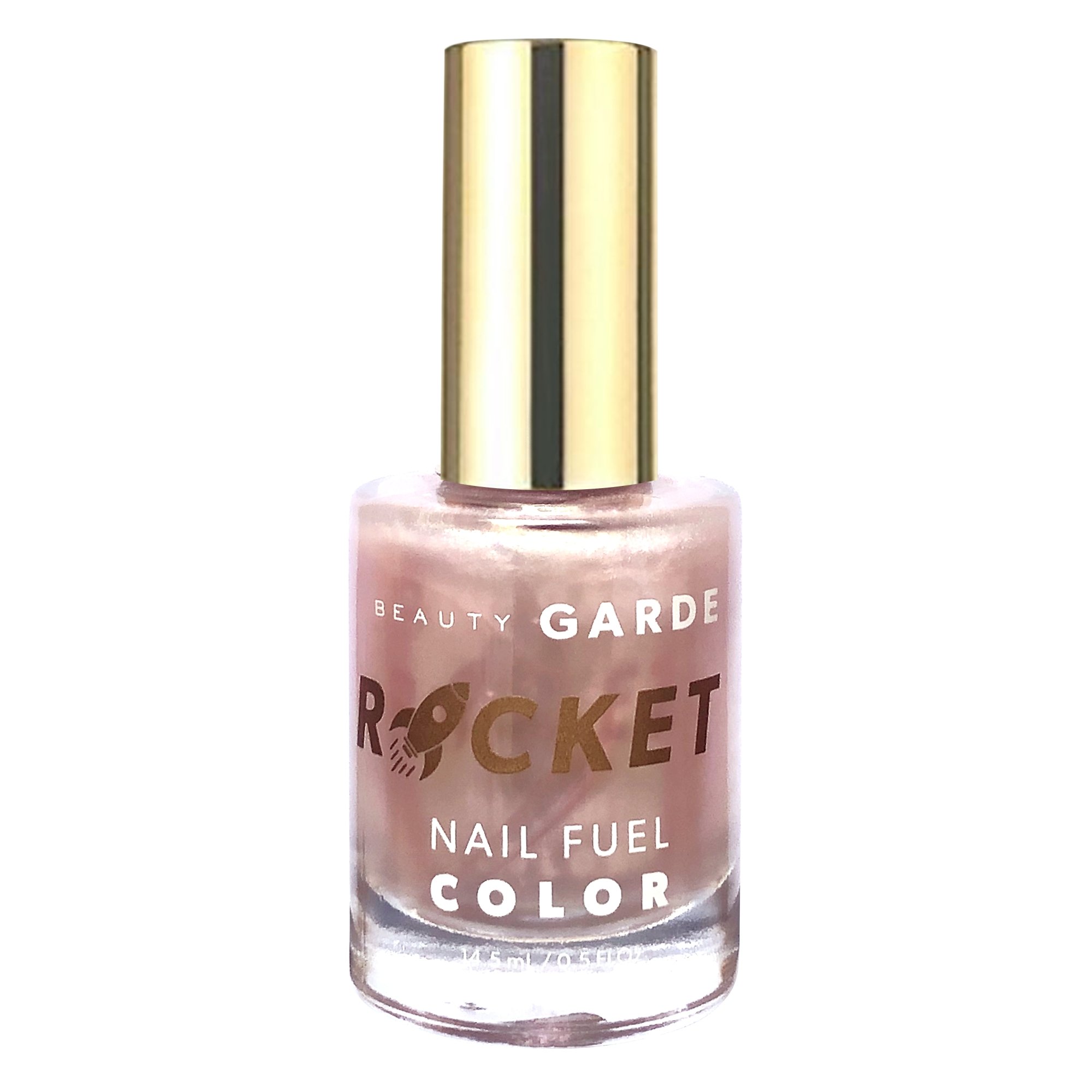 BeautyGARDE Rocket Nail Fuel Rose Quartz Plant Based Nail Polish, Pale