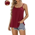 thumbnail image 1 of ANFERRY Camisoles for Women Loose Fit Adjustable Straps Tank Tops with Built in Bra Scoop Neck High Elastic Cami Shirts, 1 of 8