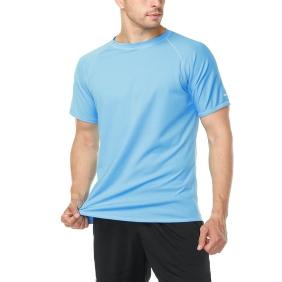 BeautyIn Men's UPF 50+ Rashguard Swim Tee Short Sleeve Quick-Dry Swimwear Top