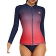 thumbnail image 1 of BeautyIn Rash Guard Shirt for Women Plus Size Zip Front Long Sleeve Sun Protection Swimwear Tops S-3X, 1 of 7