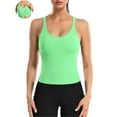 thumbnail image 1 of ANFERRY Ribbed Athletic Tank Tops for Women with Built in Bra Racerback Seamless Scoop Neck Workout Camis Top, 1 of 6