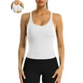 thumbnail image 1 of ANFERRY Ribbed Athletic Tank Tops for Women with Built in Bra Racerback Seamless Scoop Neck Workout Camis Top, 1 of 7