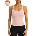 thumbnail image 1 of ANFERRY Ribbed Athletic Tank Tops for Women with Built in Bra Racerback Seamless Scoop Neck Workout Camis Top, 1 of 7