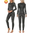 thumbnail image 1 of ANFERRY Womens Ski Thermal Set Sweat Wicking Seamless Warm Outfit Sets Crew Neck Base Layers Fall Winter, 1 of 9