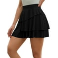 thumbnail image 1 of BeautyIn Women's High Waisted Swim Skirt Tiered Sport Skirt with Built-in Shorts, 1 of 6