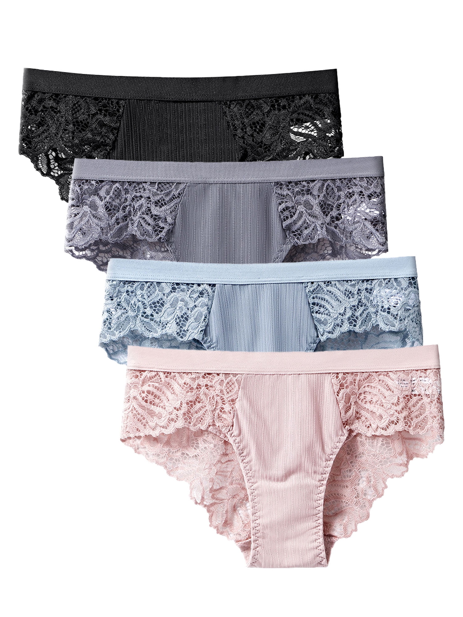 HYWJSZ Women Underwear Lace Sexy Panties Net Yarn Bikini Panty for Women  Seamless Hipster Panties Wine