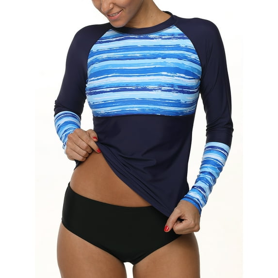 BeautyIn Women's Long Sleeves Rashguard UPF 50+ Swimwear Athletic Top