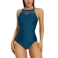 thumbnail image 1 of BeautyIn Women's One Piece Swimsuit High Neck Tummy Control Monokini Bathing Suits, 1 of 6