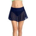 thumbnail image 1 of BeautyIn Women's Solid Swim Skirt Build-in Brief Bikini Bottoms, 1 of 7