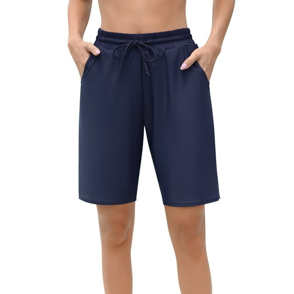 BeautyIn Women's Swimming Trunks Drawstring Board Shorts Swim Bottom for Women Bandeau Shorts