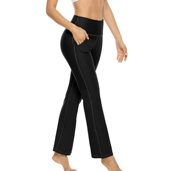 BeautyIn Workout Leggings for Women Bootcut Yoga Pants with Pockets Sports Pants