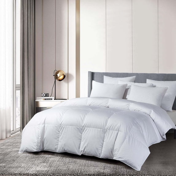 BeautyRest 400tc Sateen Cotton European Goose Down Comforter - All Seasons-Size:F/Q