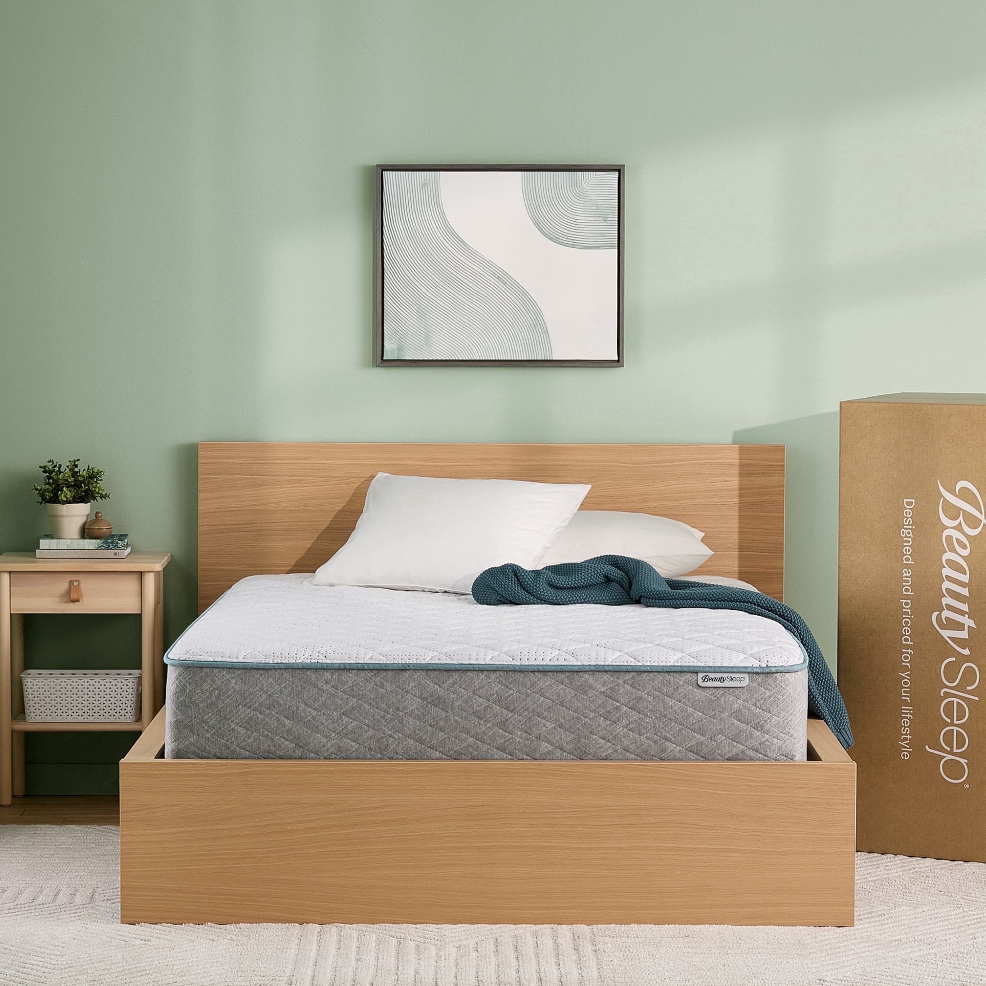 BeautySleep 12" King Mattress, Medium, Fresh Day Hybrid Mattress, King Size Mattress, in a Box, BeautySleep by Beautyrest, Adult