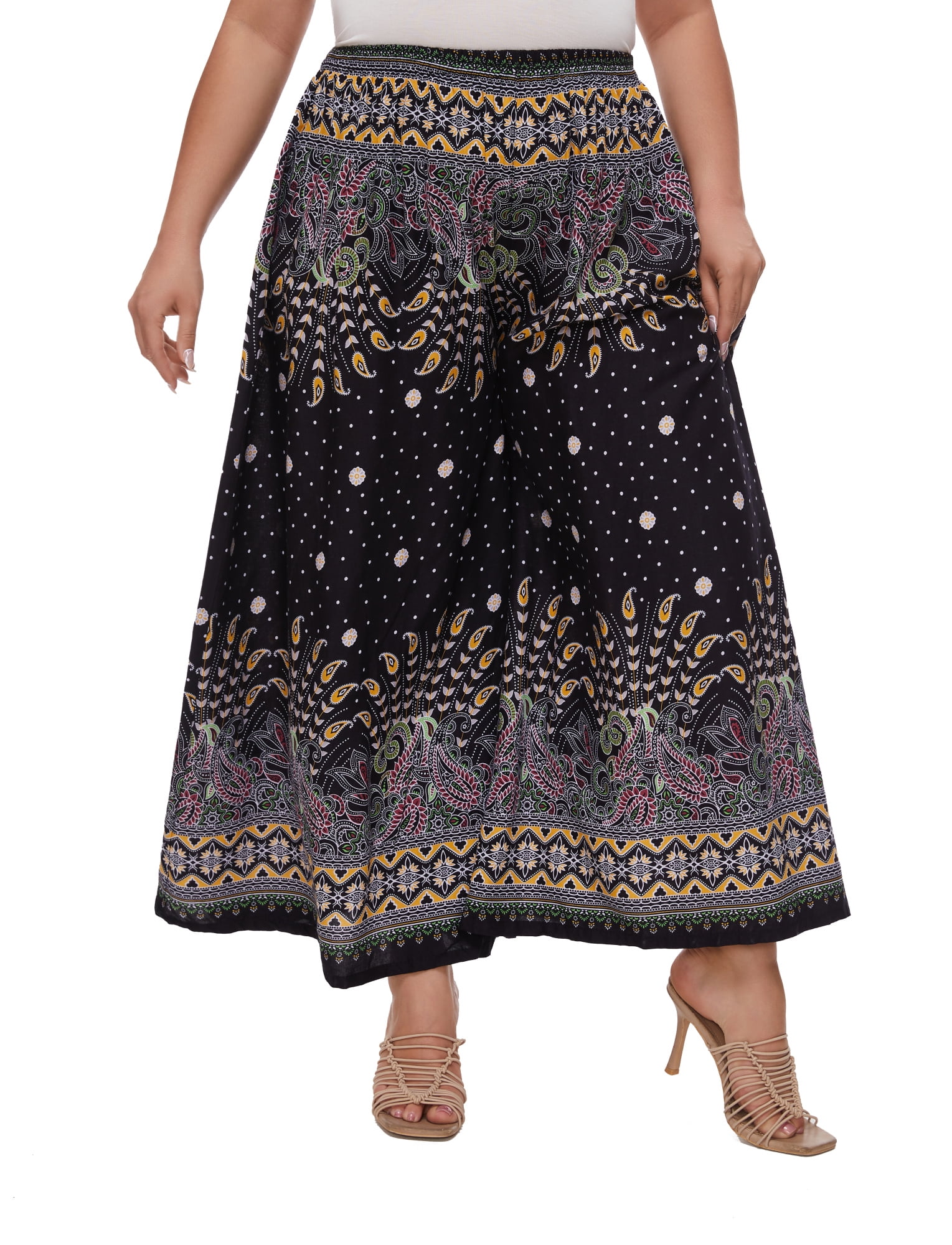 Pantalones Palazzo De Pierna Ancha Para Mujer Azul Oscuro