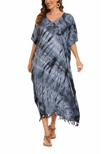 knee length dresses for ladies Tie Dye Tunic Dress – Reggaenthings