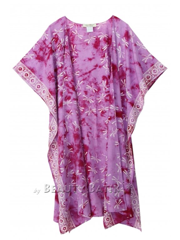 Orchid purple Women HIPPIE Gypsy Hand Batik Kimono Cardigan Shawl Wrap Swimsuit Cover Up Jacket One Size
