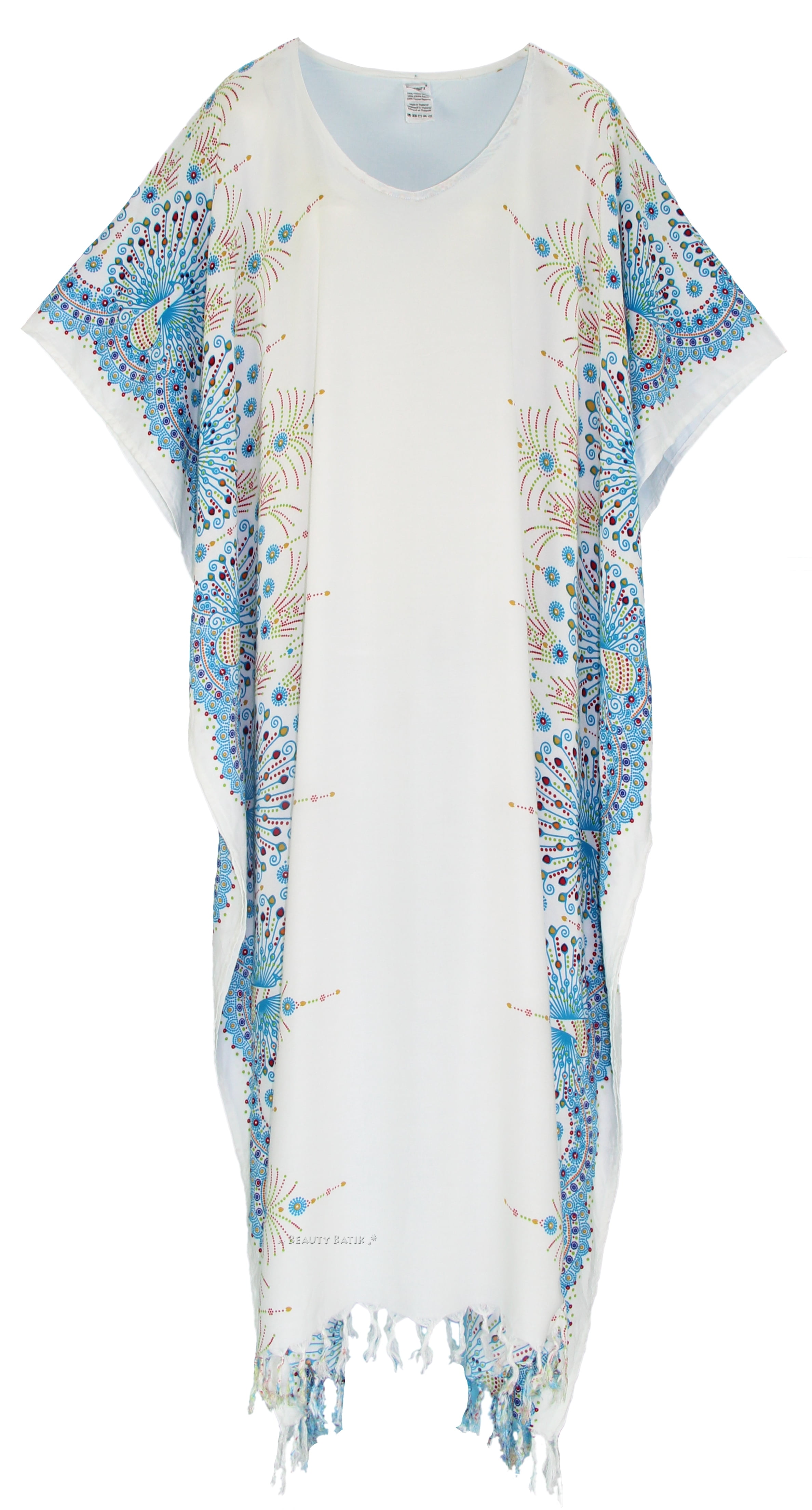 Polyester Floral Pattern One Size Kimono Kaftan For Plus Size Women