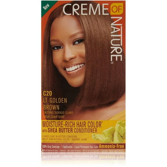 Creme of Nature Moisture Rich Hair Color Kit, C20 Golden Brown 1 ea