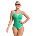thumbnail image 1 of Beautyin Sexy Monokini Swimwear One Piece Swimsuit Women Color Contrast U Collar Bathing Suit, 1 of 6