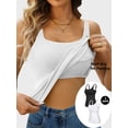thumbnail image 1 of Beautyin Women's Tank Top with Shelf Bra Adjustable Wide Strap Camisole Cotton Undershirt 2 packs, 1 of 7