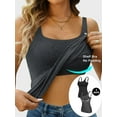 thumbnail image 1 of Beautyin Women's Tank Top with Shelf Bra Adjustable Wide Strap Camisole Cotton Undershirt 2 packs, 1 of 7
