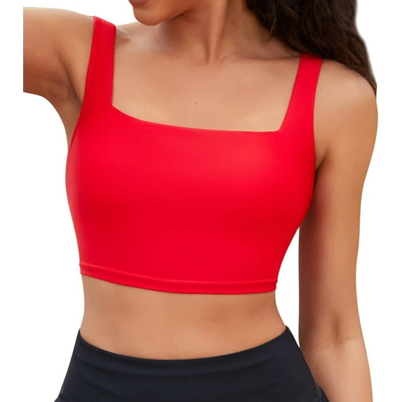 Beautyin Womens Bikini Top Square Neck Swimsuit Top Swim Top Quick Dry UPF 50+ Padded Bathing Suit Top Only