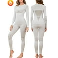 thumbnail image 1 of ANFERRY Womens Ski Base Layers Quick Dry Sweat Wicking Thermal Sets Crew Neck Seamless Athletic Long Underwears for Winter, 1 of 7