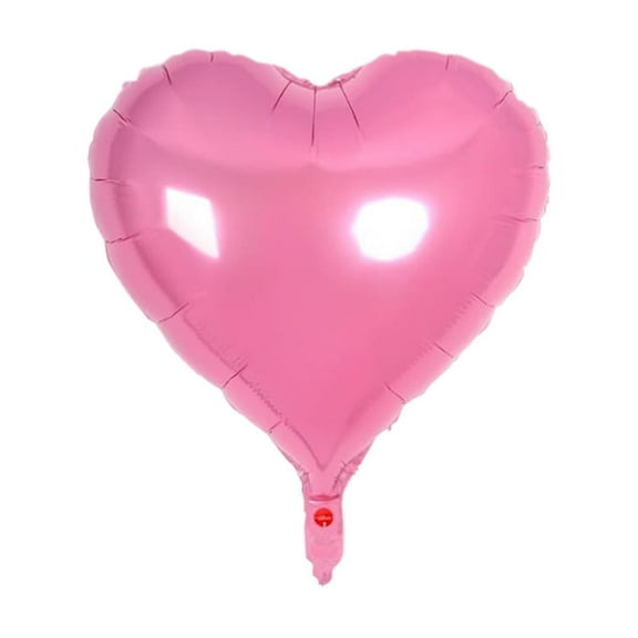 Beautynvta 10 Pcs 14 Inch Pink Heart Balloons, Heart Shape Foil Mylar Balloons for Valentine's Day Wedding Bridal Shower Anniversary Engagement Party Supplies