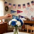 thumbnail image 1 of Beautynvta 12 Pcs 4th of July Cake Picks, Triangle Flags USA Toothpick Flags, Mini Stick Cupcake Toppers for Independence Day Cupcake Appetizers Party Decor, 1 of 6