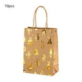 thumbnail image 1 of Beautynvta 12 Pcs Christmas Gift Bags, 5.9''x3.1''x8.3'' Kraft Paper Bag with Handles, Gold Hanging Balls Design Christmas Craft Bags for Gifts Wrapping Xmas Party Favors, 1 of 6