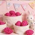 thumbnail image 1 of Beautynvta 2 Pcs Colored Rattan Ball for Basket Filler, 2.56'' Natural Rattan Weaving Ball, Easter Vase Filler Tabletop Decor, Holiday Decorative Eggs, Hot Pink, 1 of 7