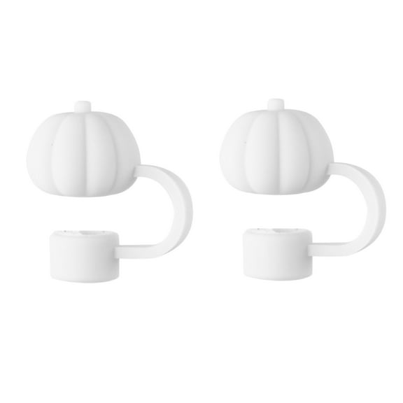 Beautynvta 2 Pcs Halloween Straw Covers for Cup 40oz/30oz Tumbler, 10mm Reusable Pumpkin Drinking Straw Topper Accessories for Halloween Party