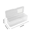 thumbnail image 1 of Beautynvta 2 Pcs Plastic Pencil Case, Large Capacity Pencil Box with Snap-Tight Lid, Stackable Clear Pencil Box for Pens, Pencils, Office Supplies, 8.3''x3.2''x2.4'', 1 of 8