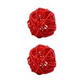 thumbnail image 1 of Beautynvta 2 Pcs Round Wicker Rattan Balls, 2'' Rattan Woven Decorative Ball Bowl Vase Filler, Wicker Balls for Birthday Home Party Table Centerpiece Wedding Decor, Red, 1 of 6