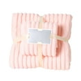 thumbnail image 1 of Beautynvta 2 Piece Towel Set for Bathroom, Velvet Striped Soft Absorbent Towel Set, 1 Bath Towel 27.56x55.12 In and 1 Hand Towel 13.78x29.53 In, Pink, 1 of 6