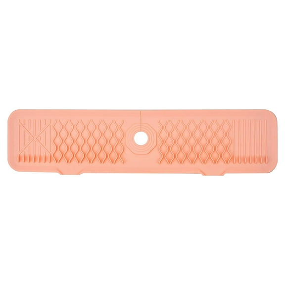 Beautynvta 24'' Longer Faucet Mat for Kitchen Sink Splash Guard, 7 Degrees Slope Fast Self-Draining, Snap Lock Fit, Kitchen Sink Faucet Splash Guard Mat, Foldable, Non-Slip
