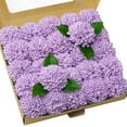 thumbnail image 1 of Beautynvta 25 Pcs Artificial Hydrangea Flower Bulk, Faux Hydrangea Flowers Heads, Faux Silk Hydrangea Flowers with Stems for Valentine's Day Wedding Birthday Decor, 1 of 6